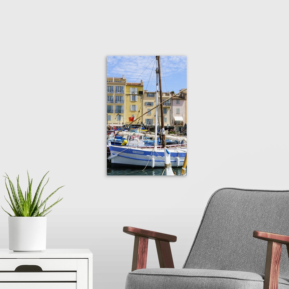 A modern room featuring Saint Tropez, Var, Cote d'Azur, Provence, French Riviera, France, Mediterranean, Europe