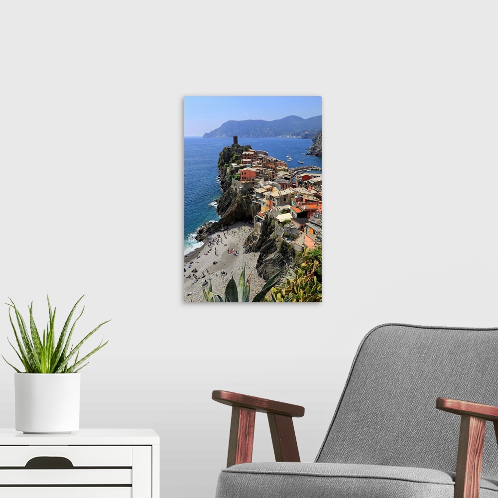 A modern room featuring Vernazza, Italian Riviera, Cinque Terre, Liguria, Italy