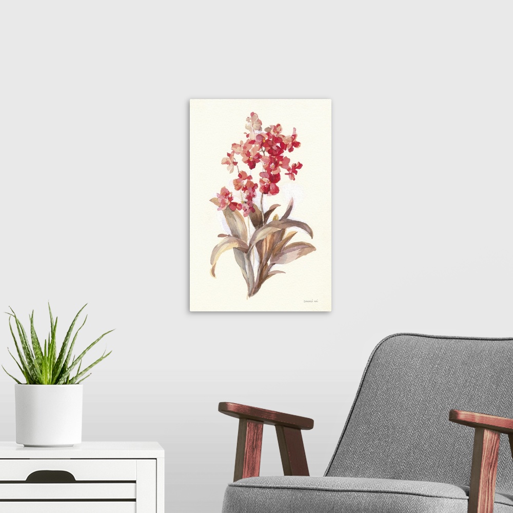 A modern room featuring Autumn Orchid I