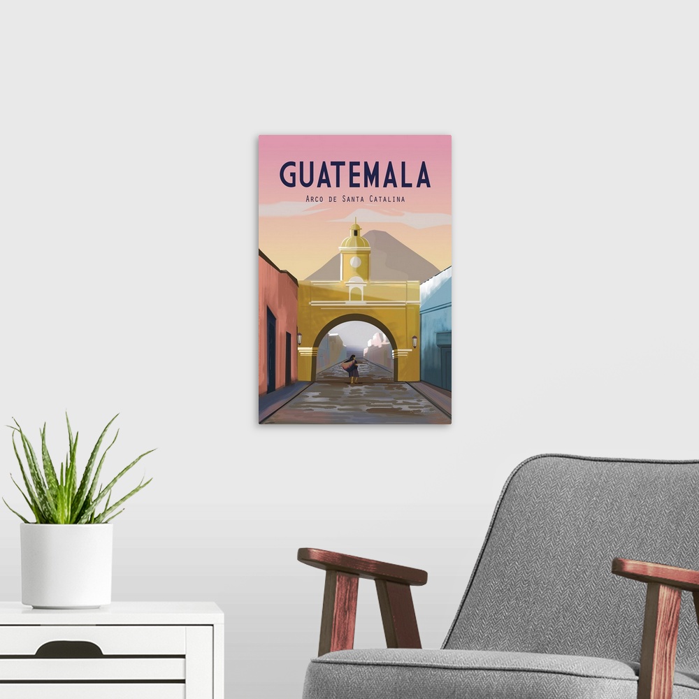 A modern room featuring Guatemala