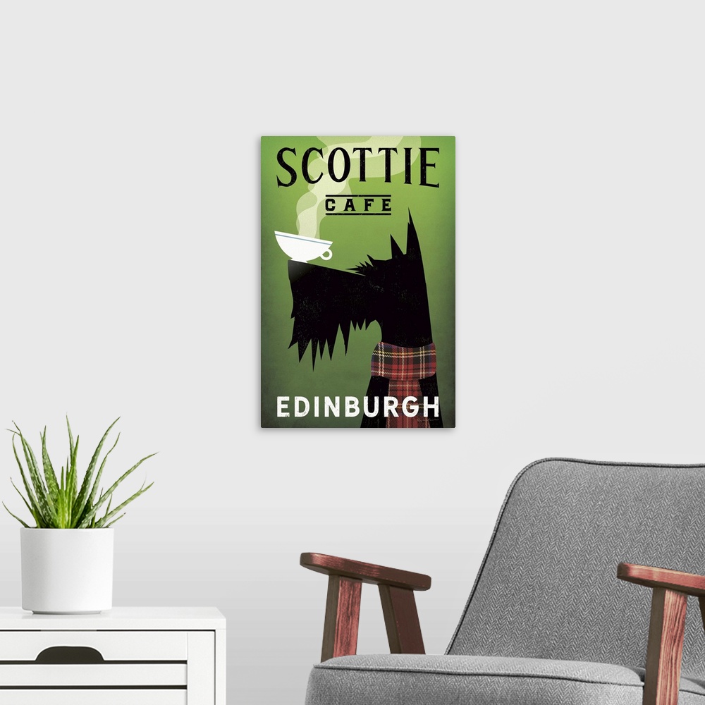 A modern room featuring "Scottie Cafe - Edinburgh"
