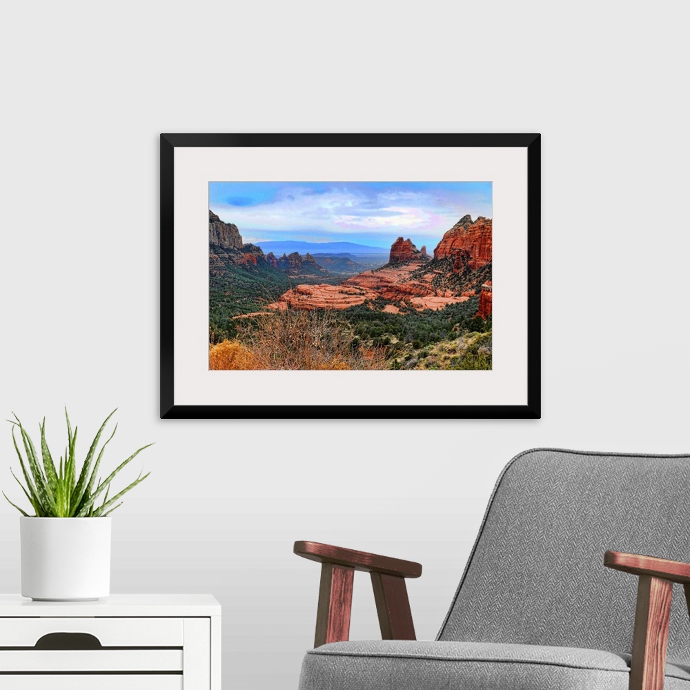 A modern room featuring Sedona, Arizona landscape