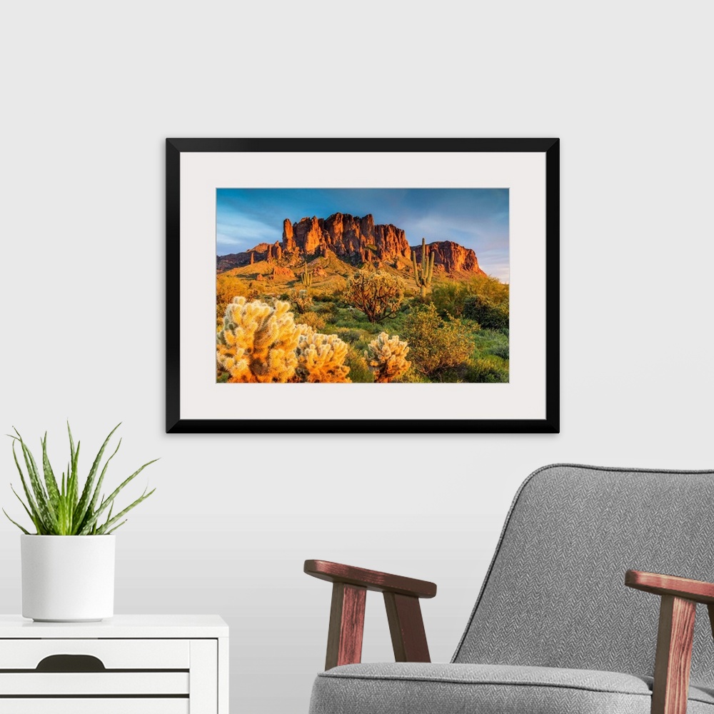 A modern room featuring Superstition Mountains, Phoenix, Arizona, Usa