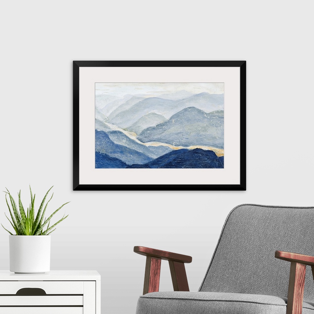 A modern room featuring Blue Mountains