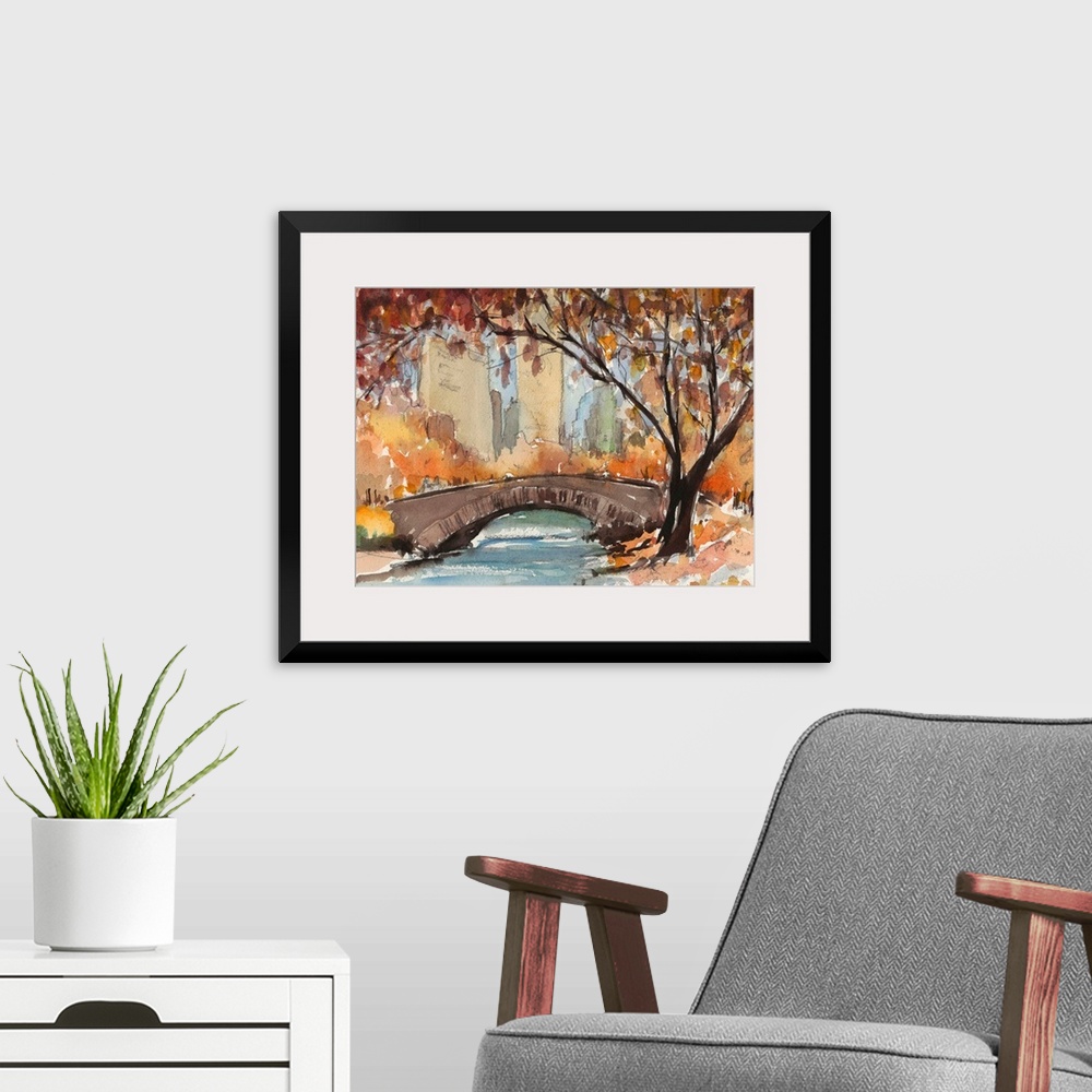 A modern room featuring Autumn In New York - Study I