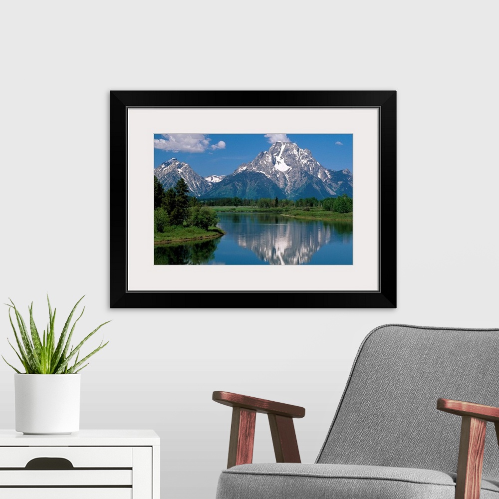 A modern room featuring Mount Moran And Snake River, Grand Teton Mountains, Wyoming