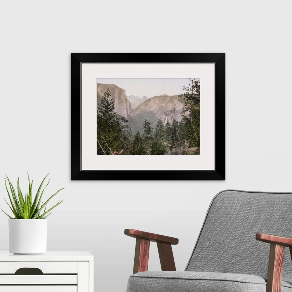 A modern room featuring Yosemite Valley from Artists Point