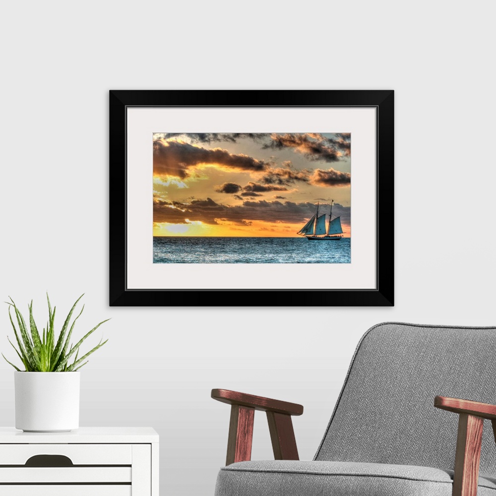 A modern room featuring Key West Clipper Sunset I