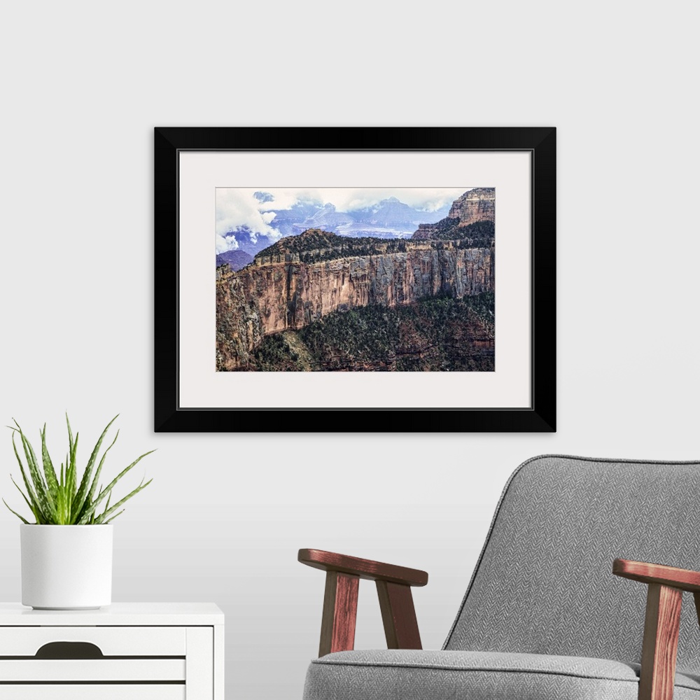 A modern room featuring USA, Arizona, Grand Canyon National Park, North Rim, View from Wedding Point at Cape Royal