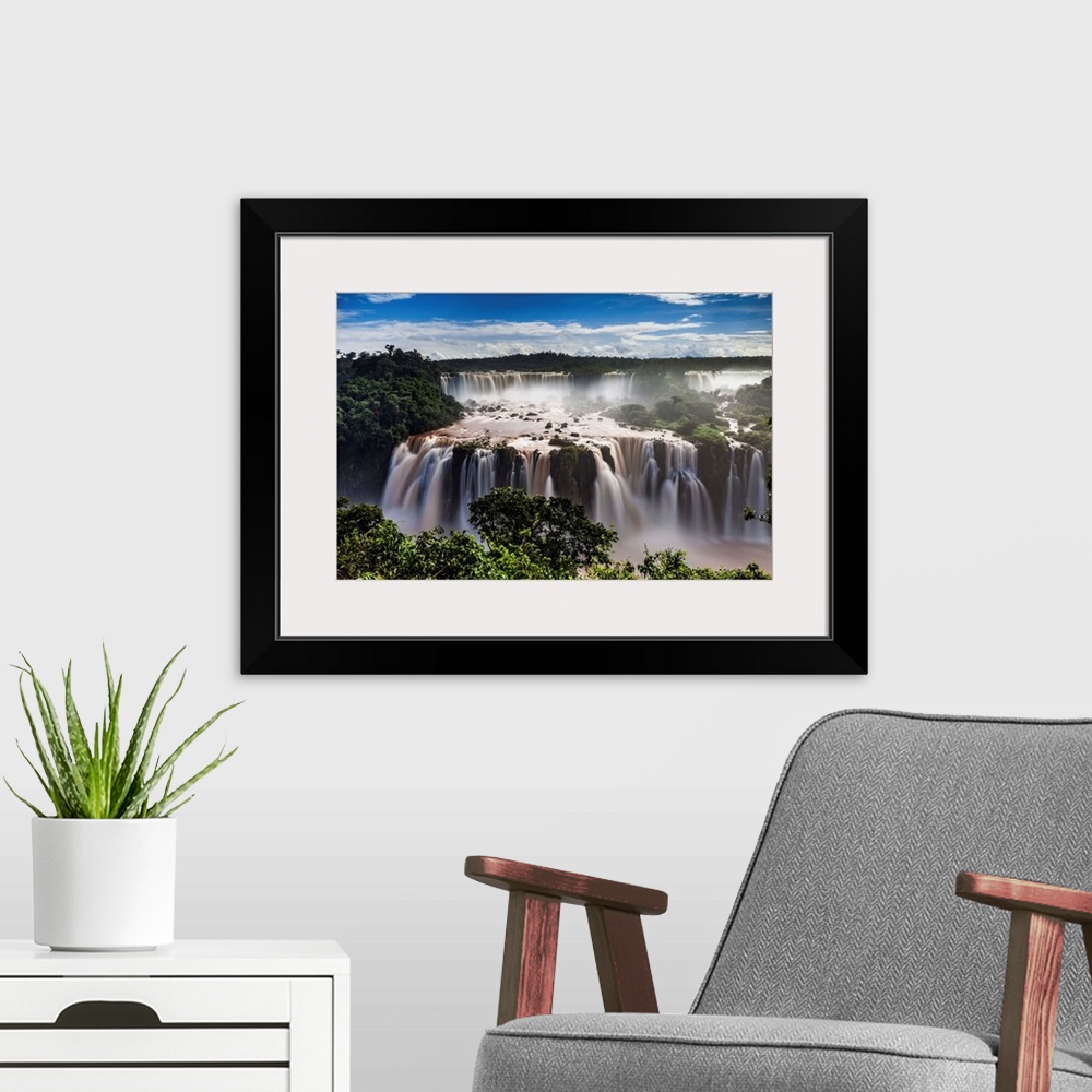 A modern room featuring Brazil, Parana, Iguazu National Park, Salto Tres Mosqueteros, Iguassu Falls.