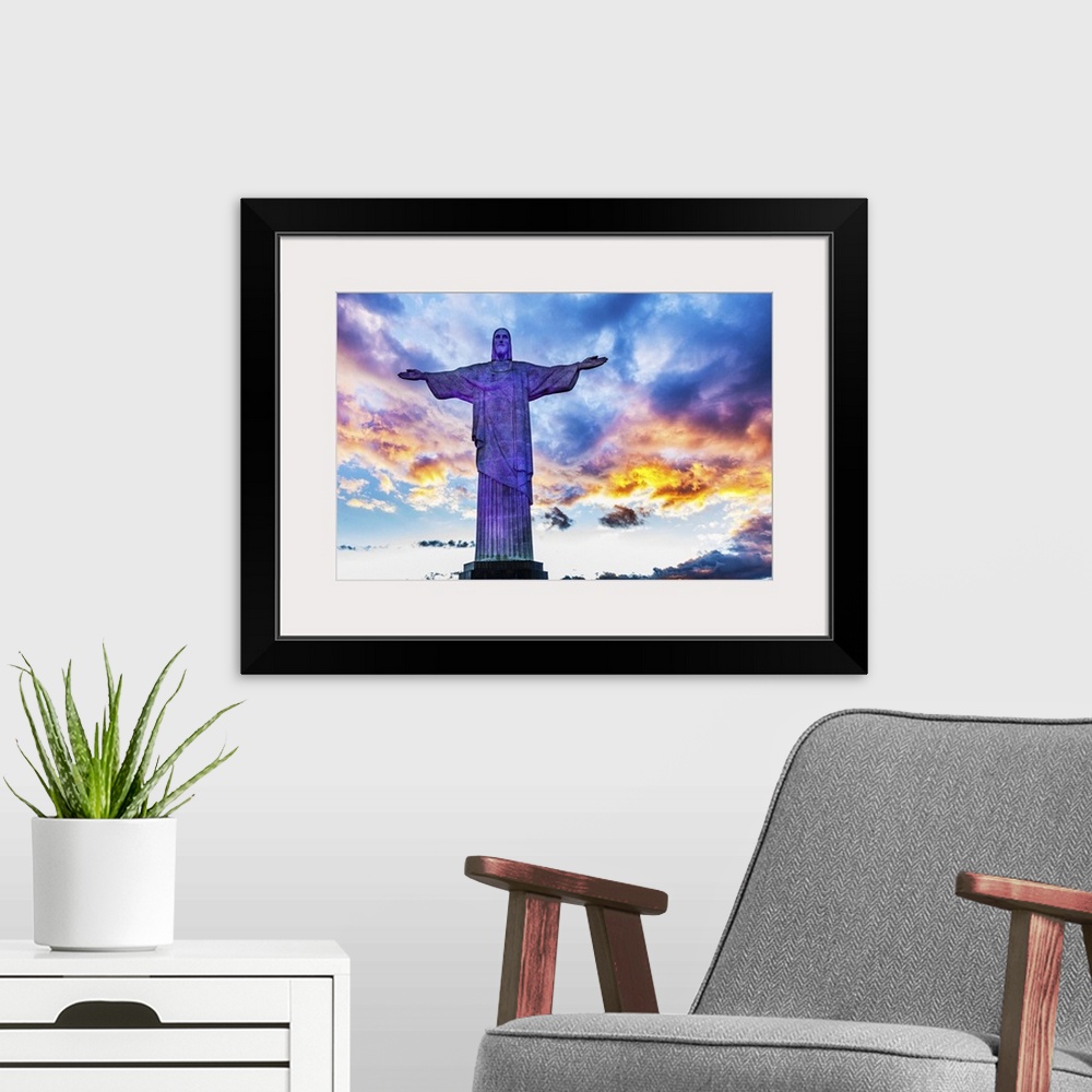 A modern room featuring Brazil, Rio de Janeiro, Corcovado, Christ the Redeemer.