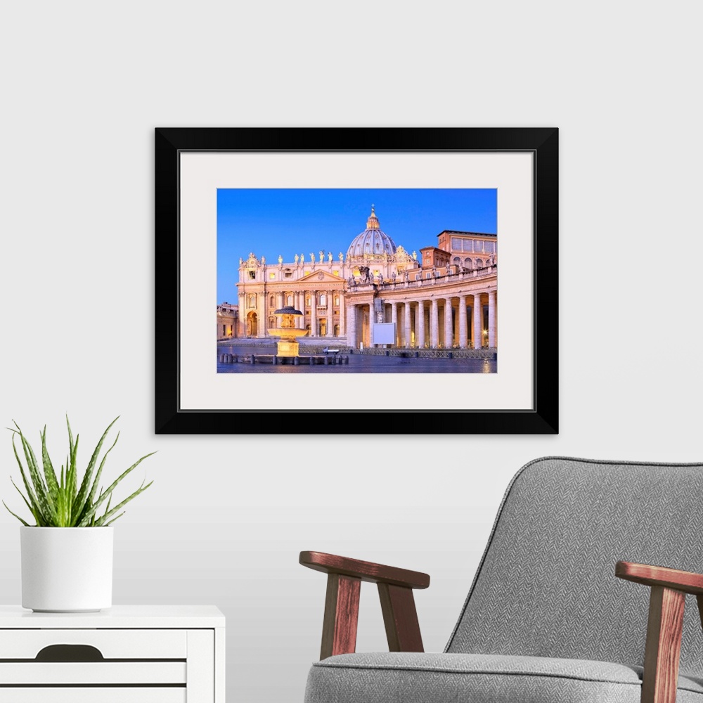A modern room featuring Italy, Latium, Vatican City, Rome, St Peter's Square, St Peter's Basilica