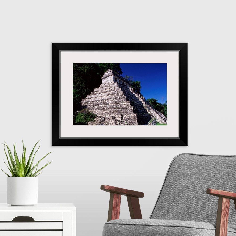 A modern room featuring Mexico, M..xico, Chiapas, Palenque archaeological site, Palace and Temple of the Inscriptions (Te...
