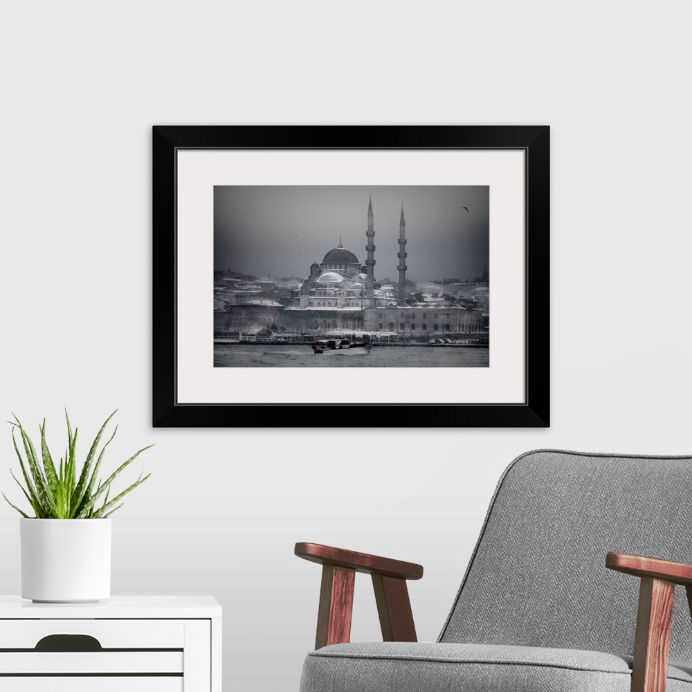 A modern room featuring Turkey, Marmara, Bosphorus, Istanbul, Yeni Mosque over the Bosphorus