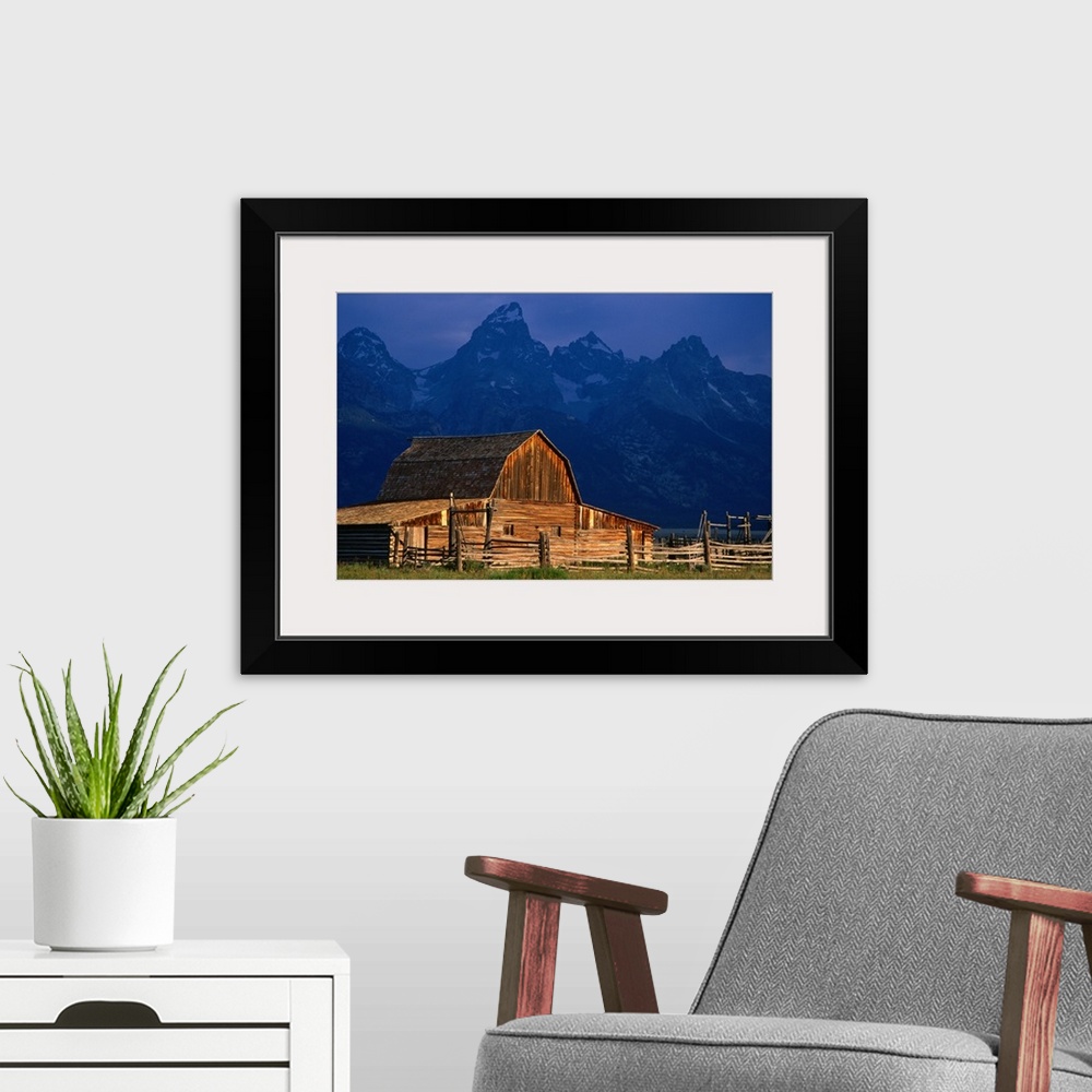A modern room featuring Grand Teton National Park, Wyoming, United States, North America