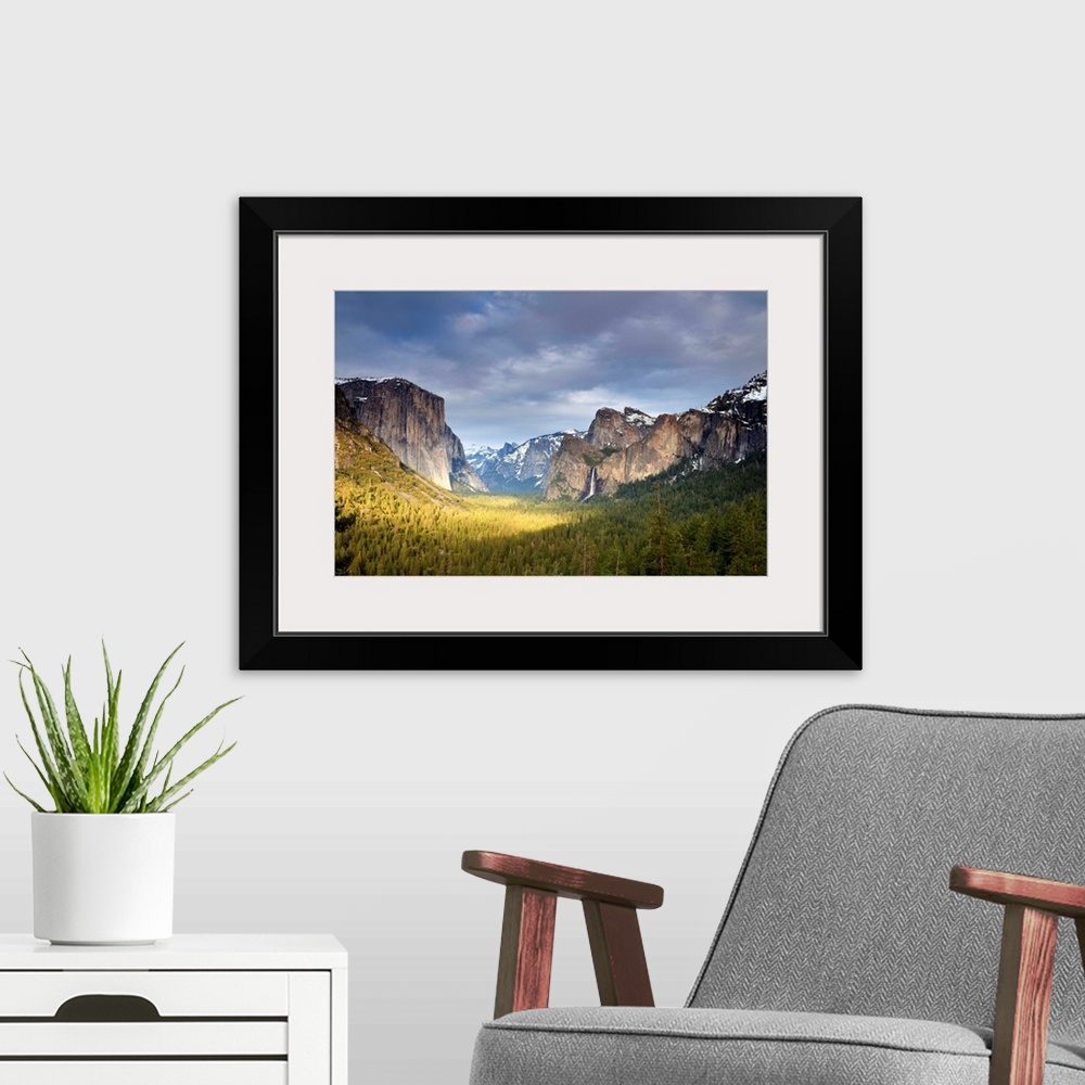 A modern room featuring Yosemite Valley, California.