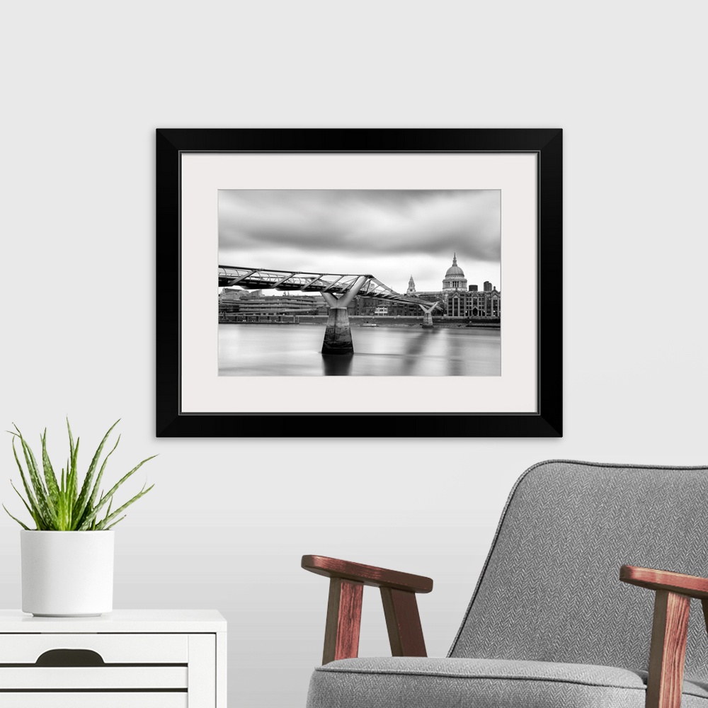 A modern room featuring A View Towards The Millennium Bridge And St Paul's Cathedral, London, England