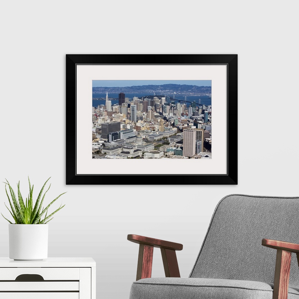 A modern room featuring Downtown San Francisco, California, USA - Aerial Photograph