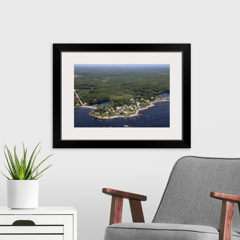 A modern room featuring Fortunes Rocks, Biddeford, Maine, USA - Aerial Photograph