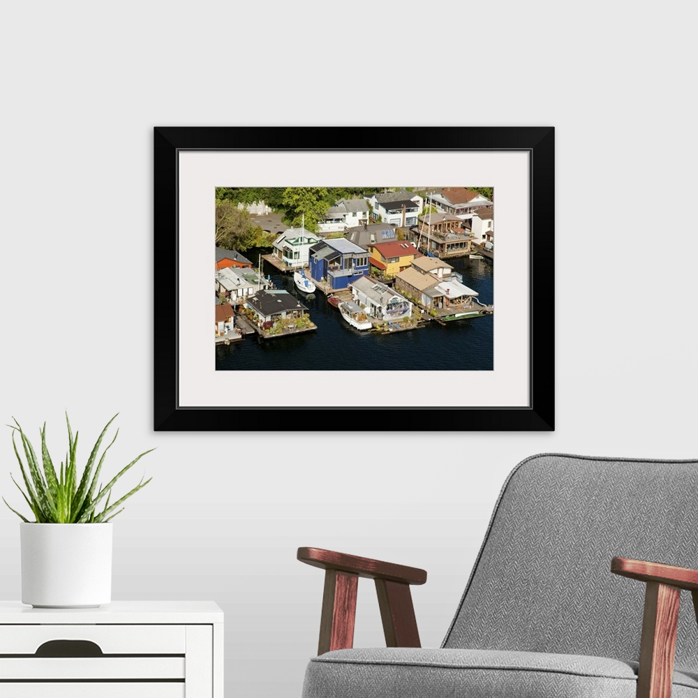 A modern room featuring Portage Bay, Seattle, Washington State, USA - Aerial Photograph