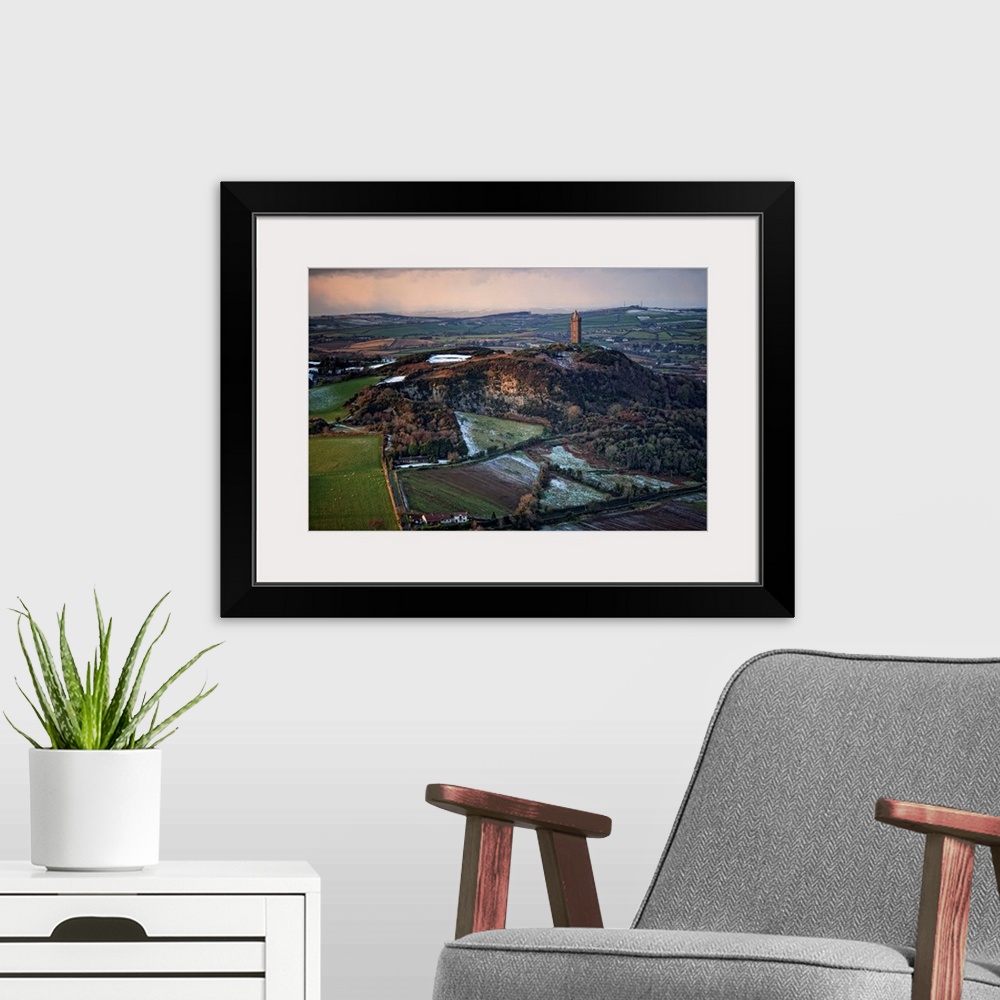 A modern room featuring Scrabo Tower, Newtownards, Northern Ireland - Aerial Photograph