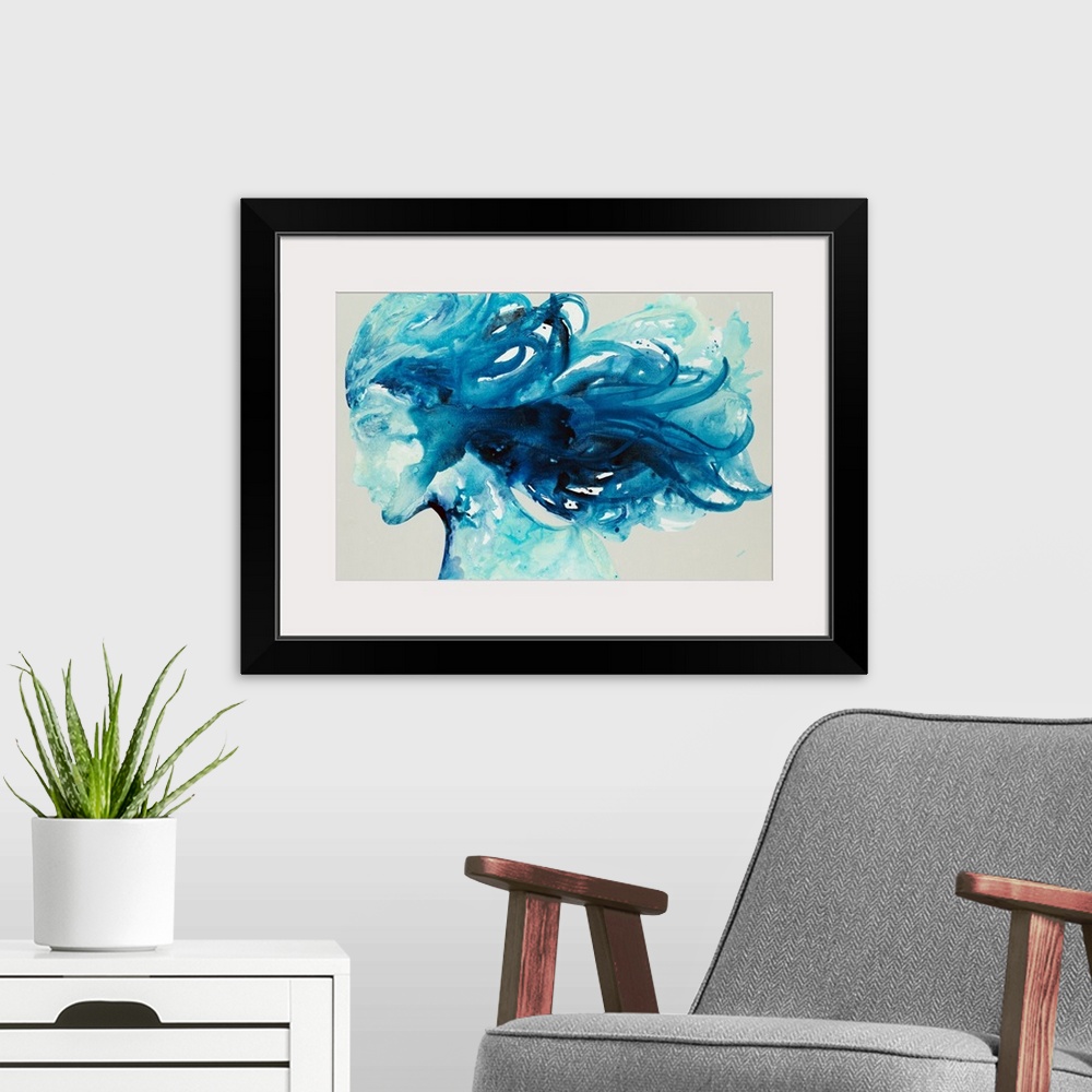 A modern room featuring Blue Wave