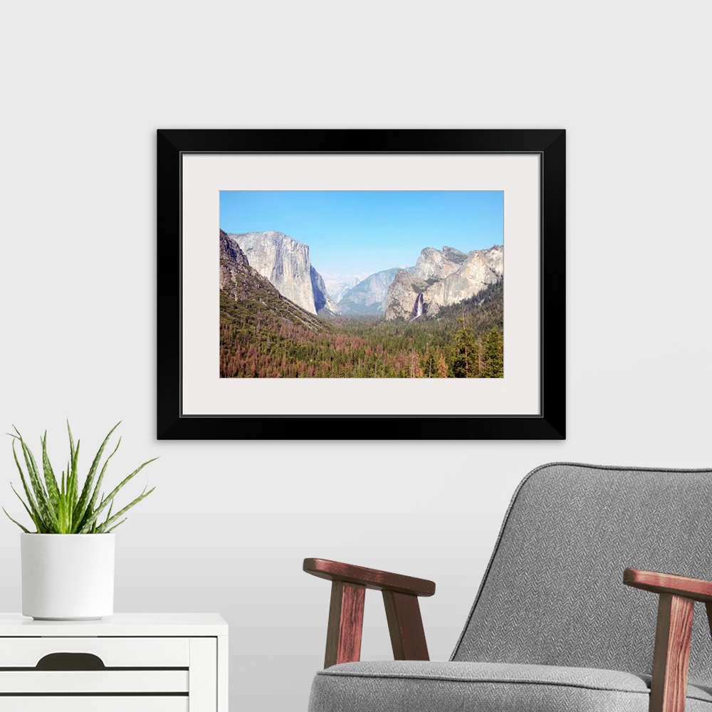 A modern room featuring View of El Capitan and Yosemite Valley in Yosemite National Park, California.