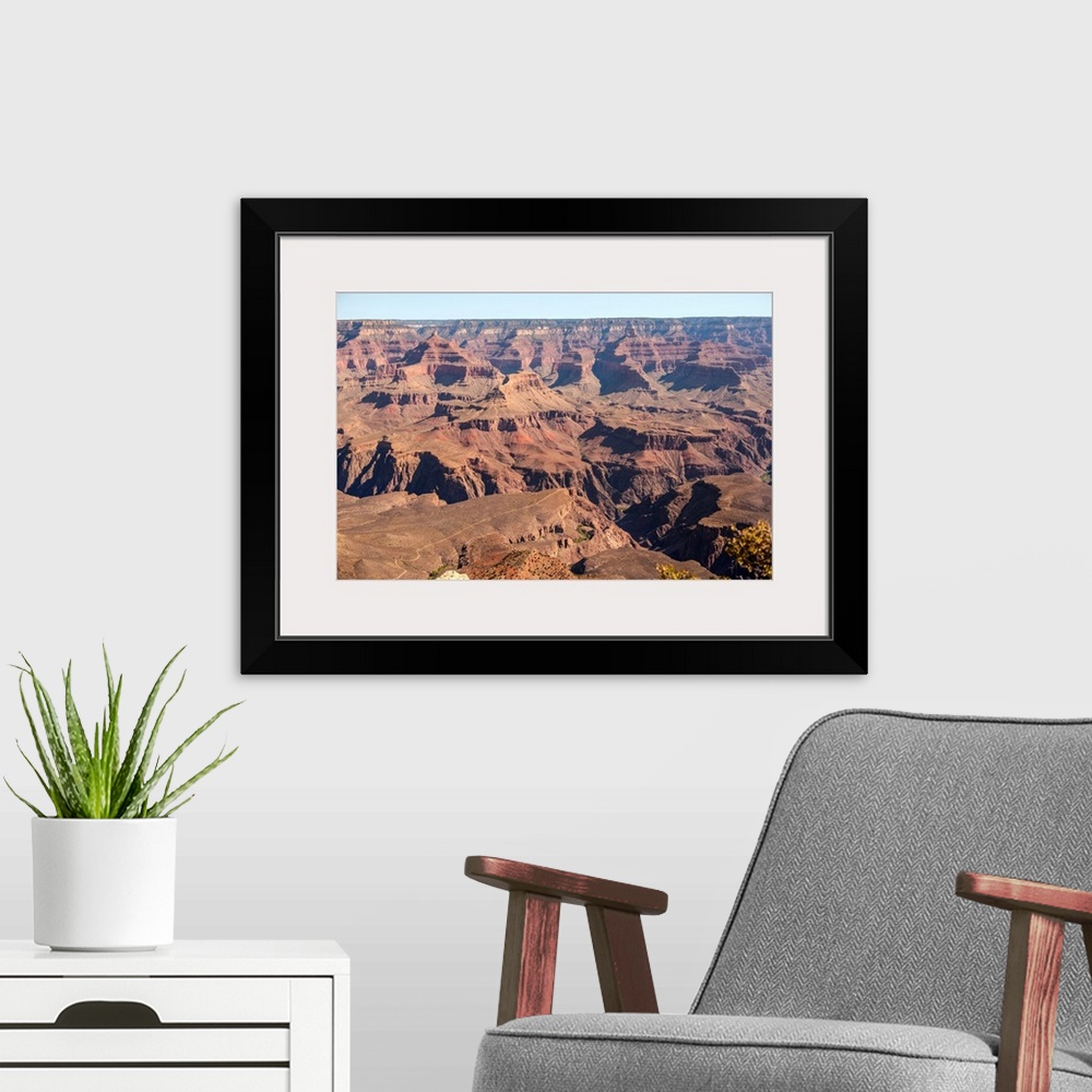A modern room featuring Elevated view of geological formations in Grand Canyon National Park, Arizona.