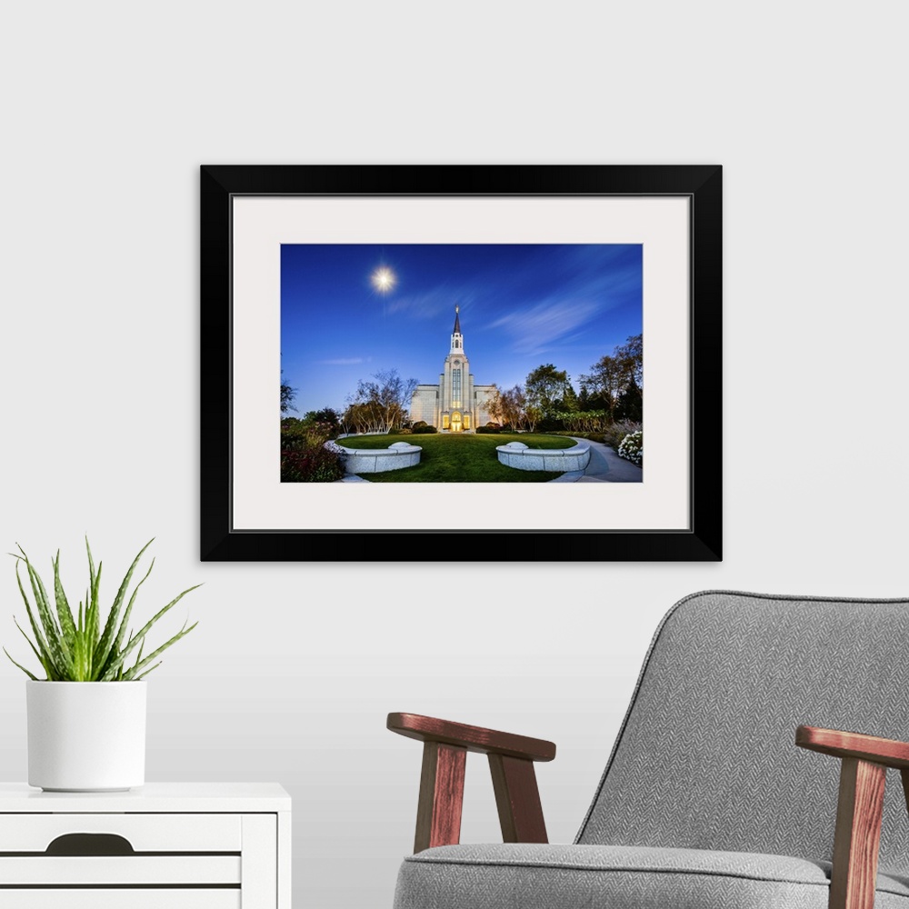 A modern room featuring The Boston Massachusetts Temple was the 100th temple to be built and the first constructed in New...