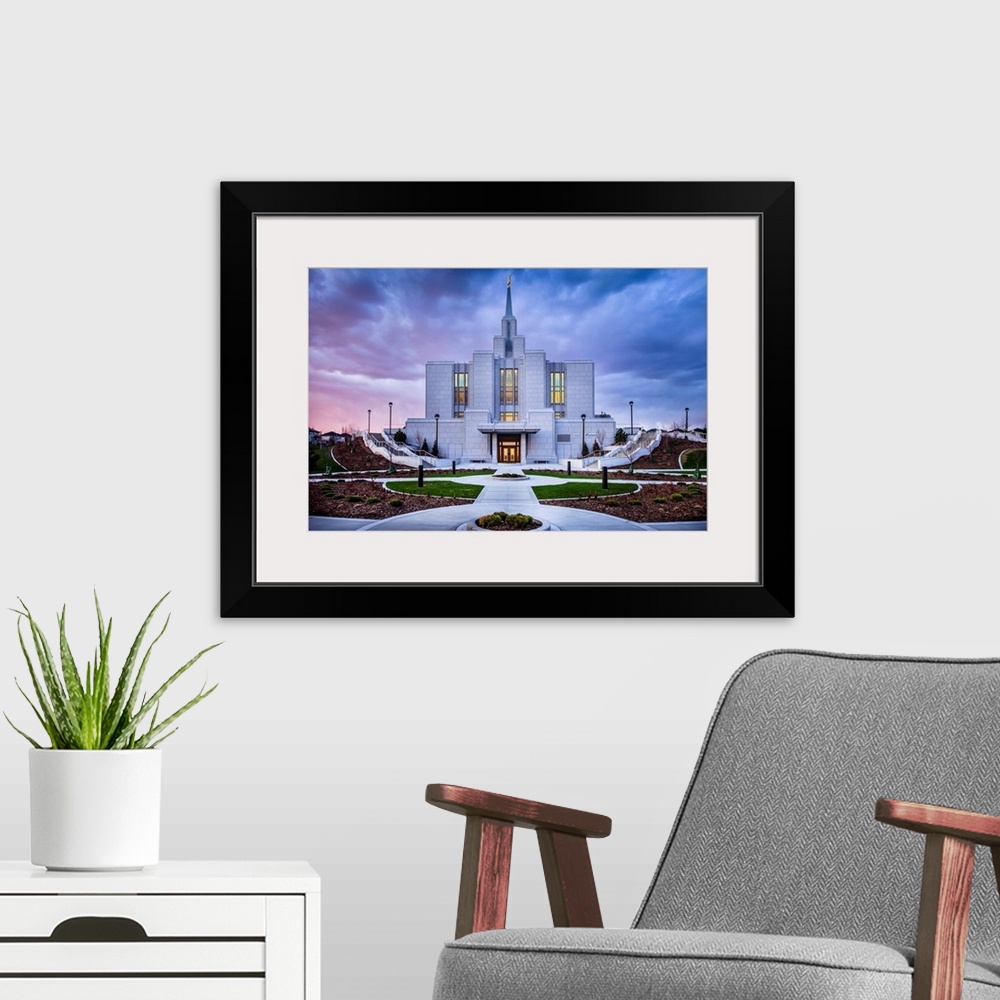 A modern room featuring The Calgary Alberta Temple was dedicated in 2012, nearly 90 years after the first Canadian temple...
