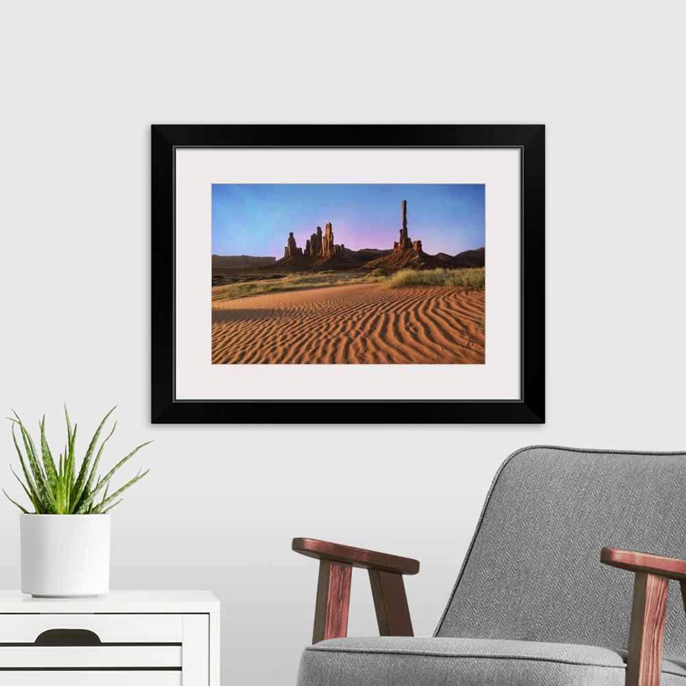 A modern room featuring Sunrise at Totem Pole and Y'ei Bi Chei in Monument Valley, Arizona