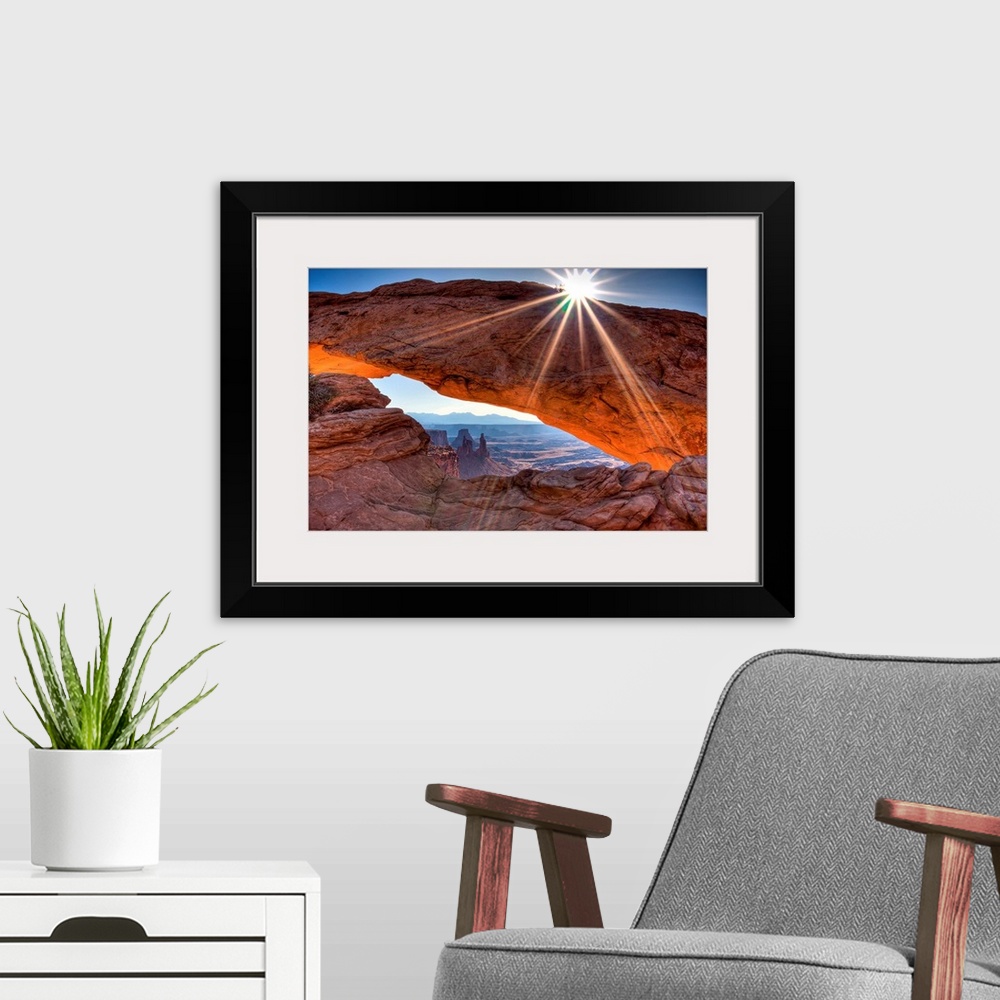 A modern room featuring Mesa Arch, Arches National Park, Utah.