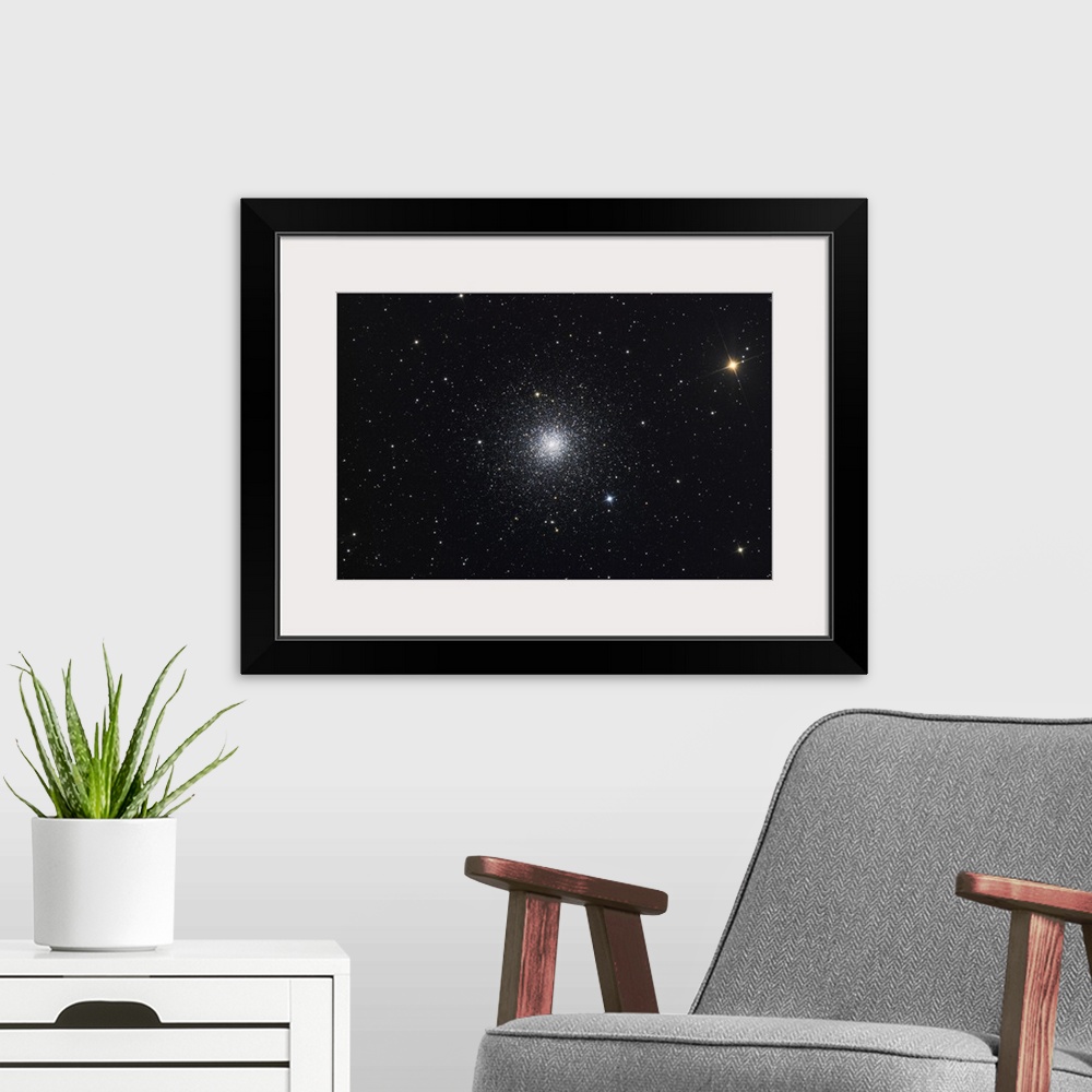 A modern room featuring Messier 3 a globular cluster in the constellation Canes Venatici