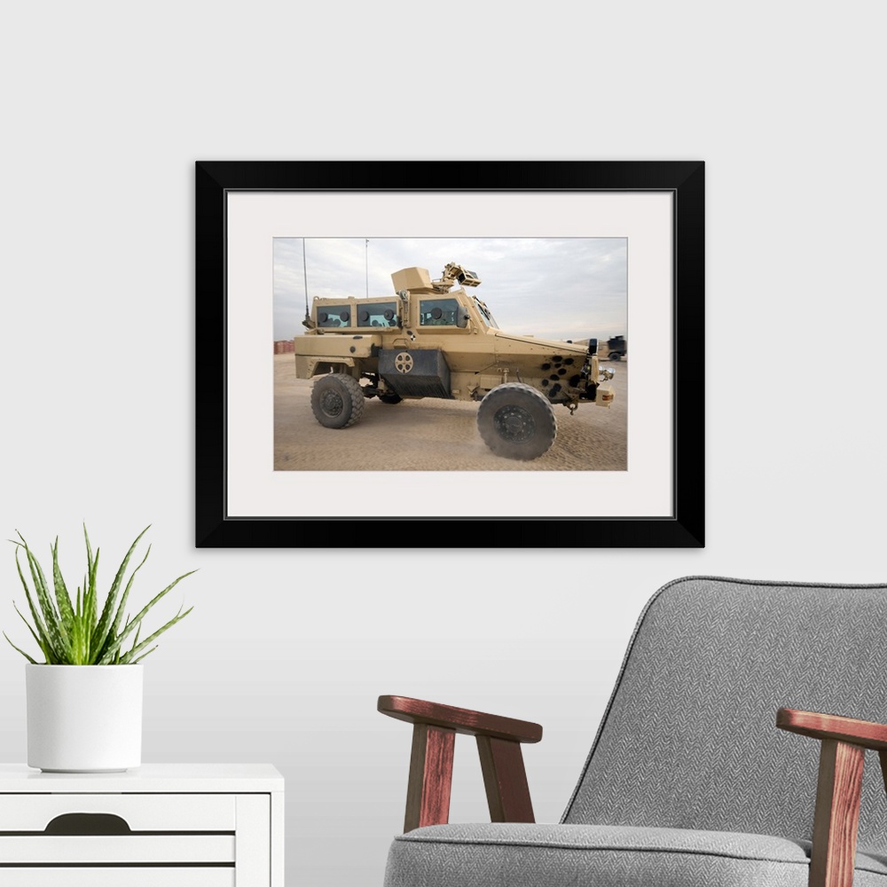 A modern room featuring RG31 Nyala armored vehicle