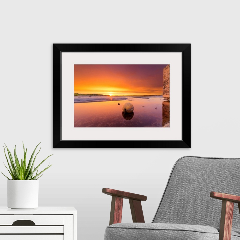 A modern room featuring Sunset Tide