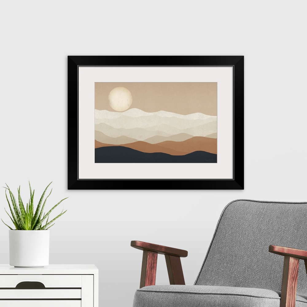 A modern room featuring Mojave Mountains and Moon Crop