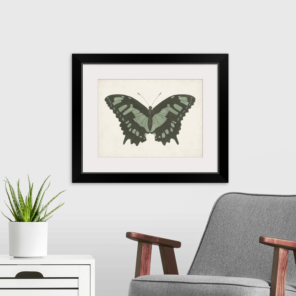 A modern room featuring Beautiful Butterfly II
