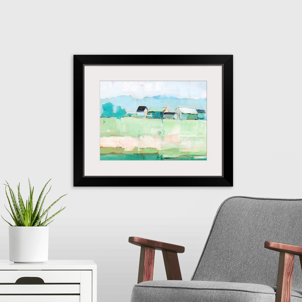 A modern room featuring Rural Pastel II
