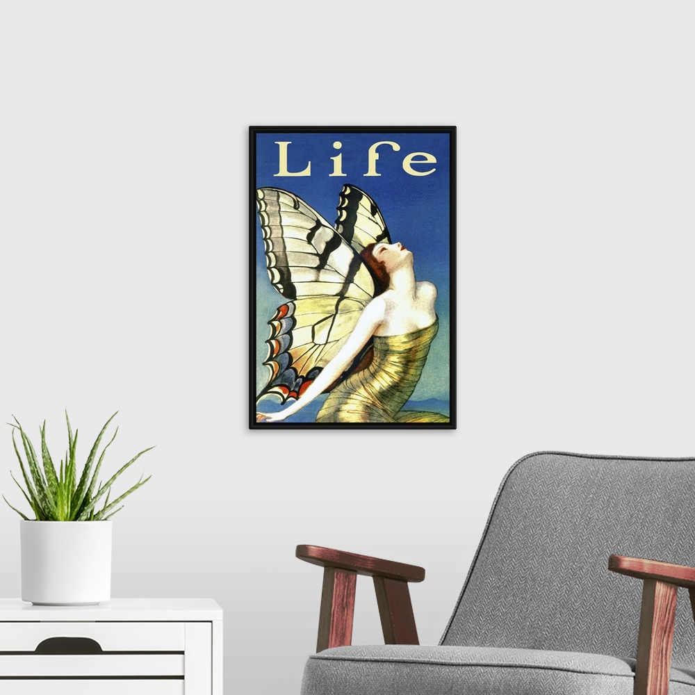 A modern room featuring Life