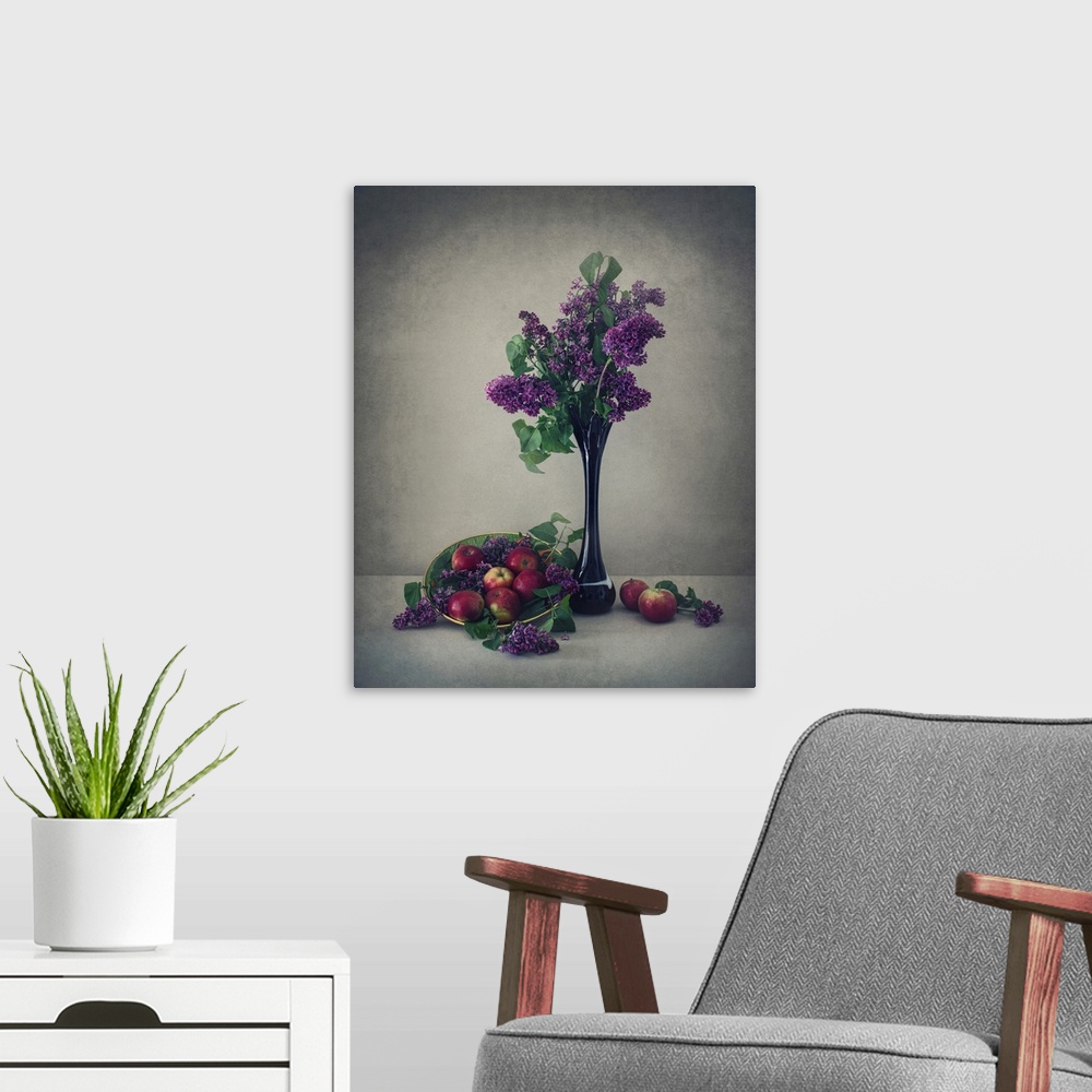 A modern room featuring Still Life With Lilac