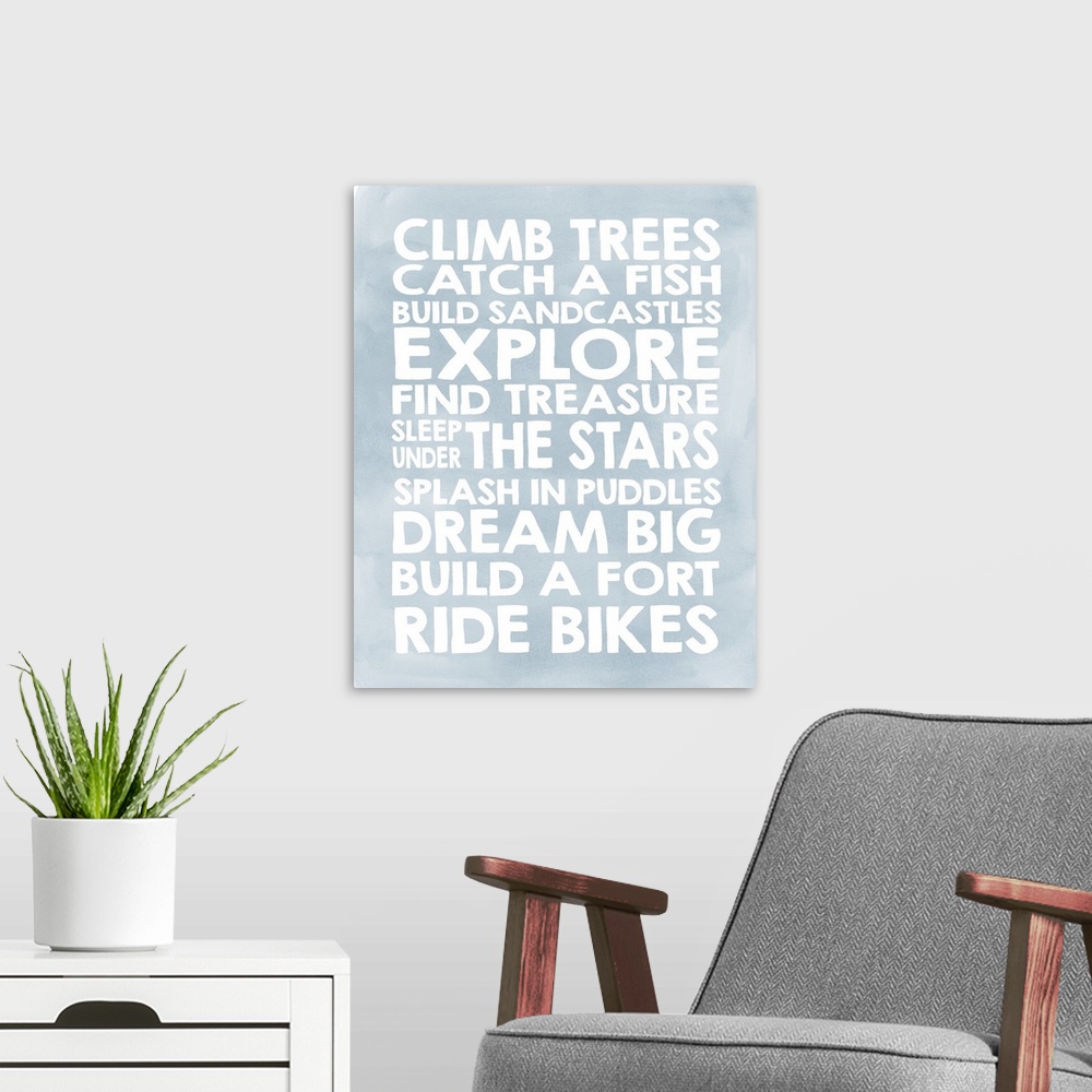 A modern room featuring Climb Trees