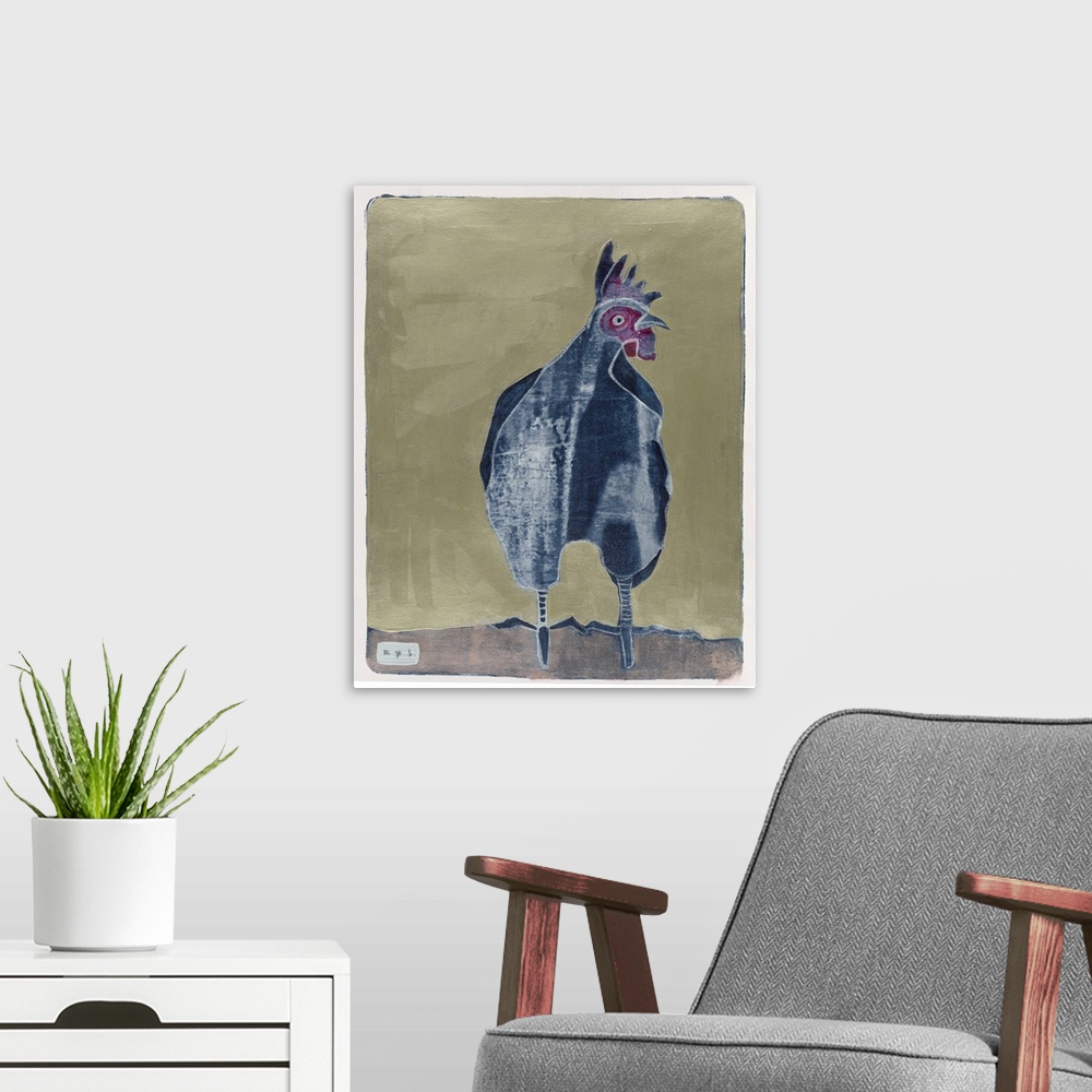 A modern room featuring Dark Rooster 2