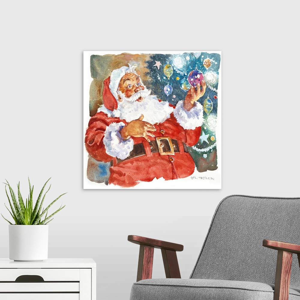 Santa's Glow Wall Art, Canvas Prints, Framed Prints, Wall Peels | Great ...