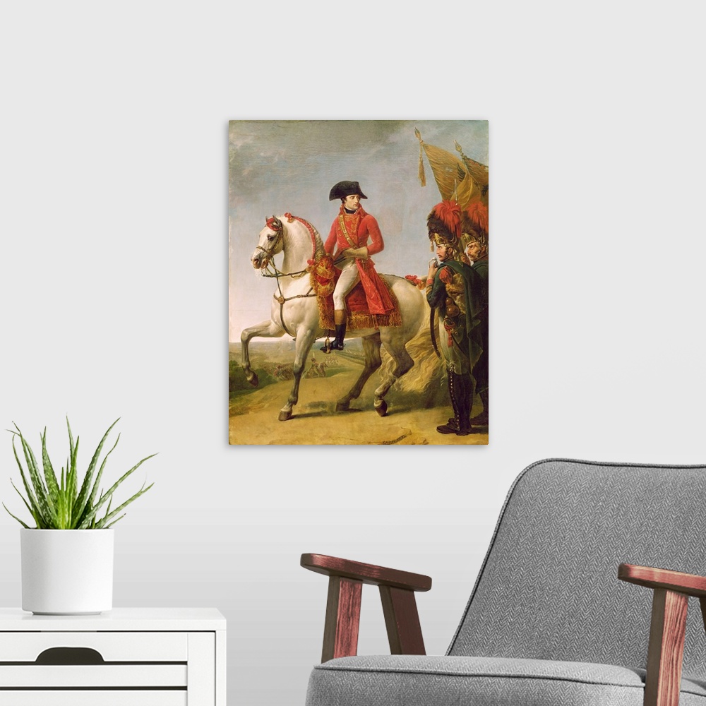 A modern room featuring Napoleon, Premier Consul, Passe en revue les soldats;
