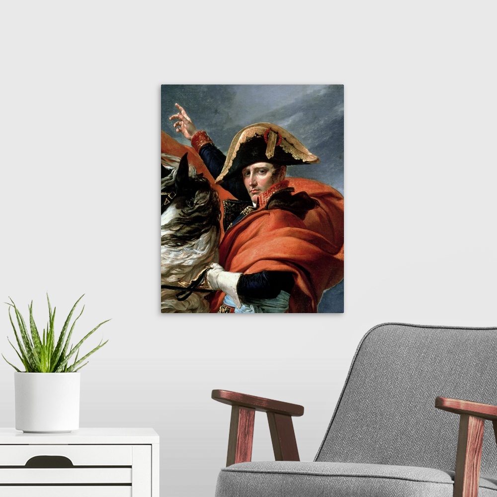 A modern room featuring Napoleon Crossing the Alps on 20th May 1800, 1803
