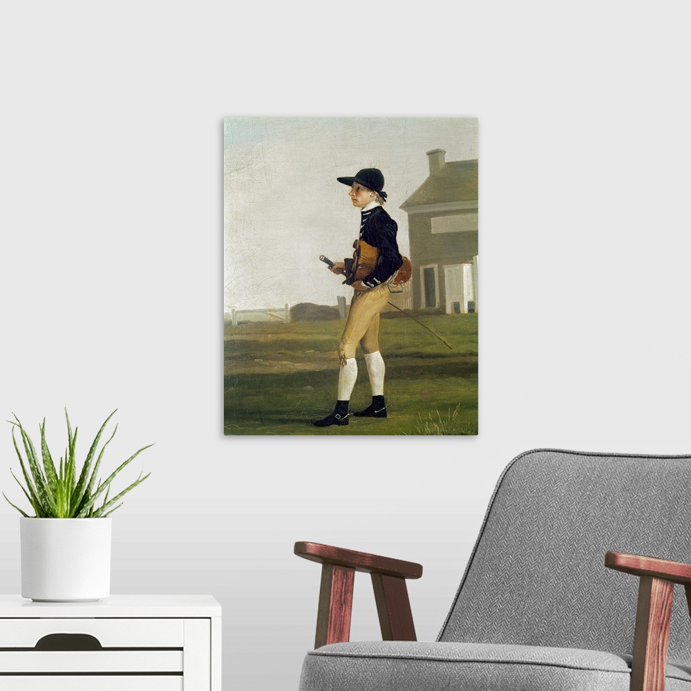 A modern room featuring Portrait of a Young Jockey