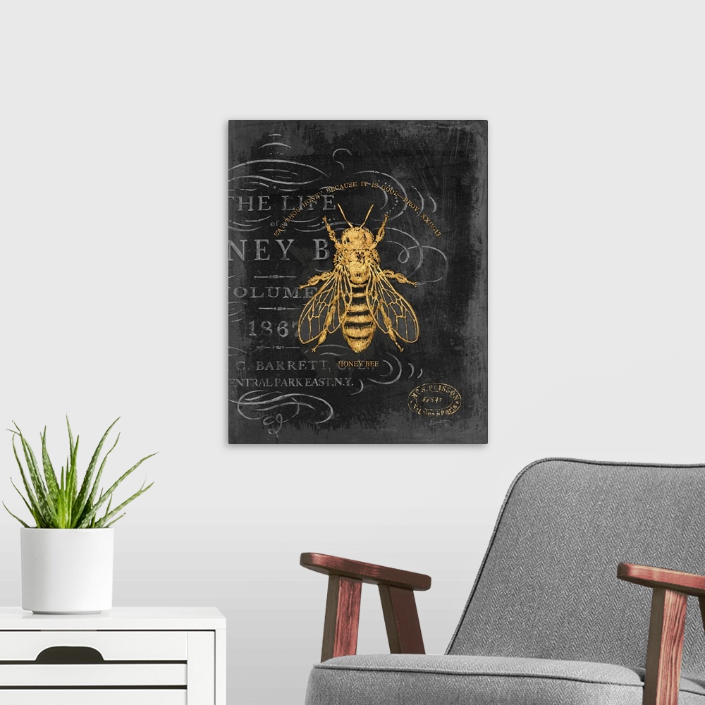 Bee Canvas Wall Art Yellow and Green Animal Insect Painting Honeybee Wall  Decor for Living Room Kitchen Wall Decoration Framed and Stretched Easy to