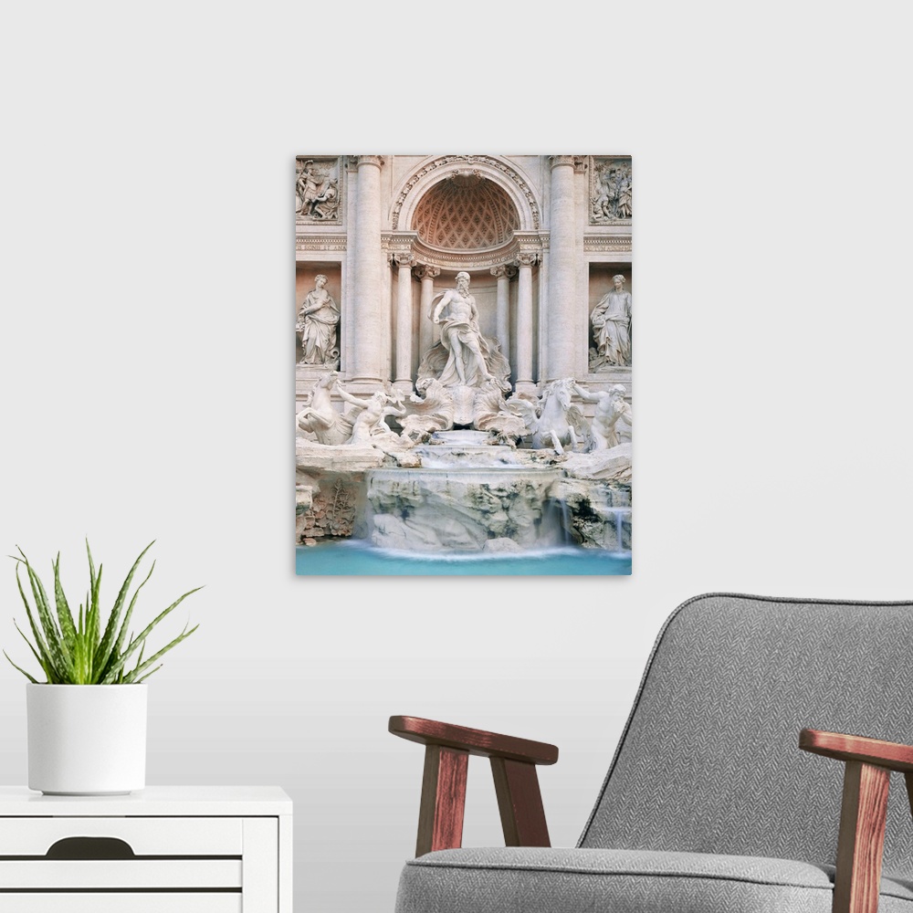 A modern room featuring Italy, Rome, Trevi Fountain, Fontana di Trevi