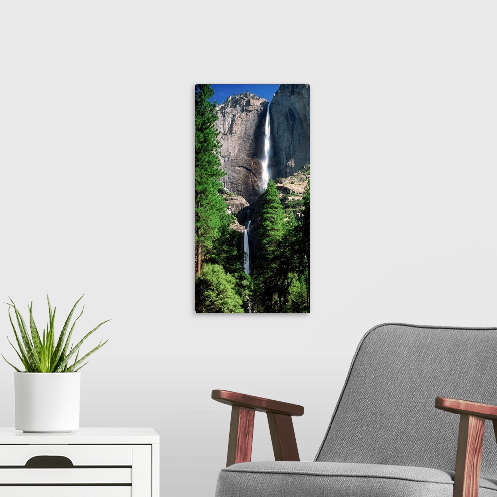 A modern room featuring United States, California, Yosemite National Park, Yosemite fall