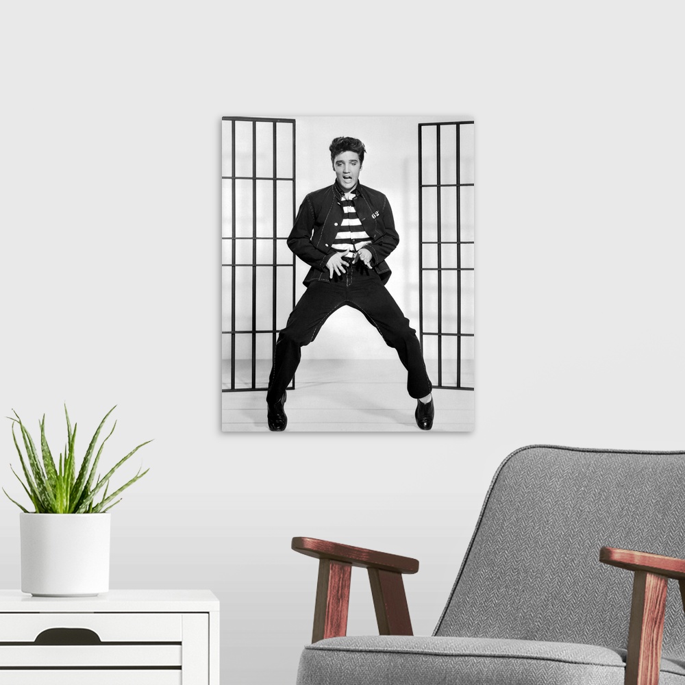A modern room featuring Jailhouse Rock, Elvis Presley, 1957.